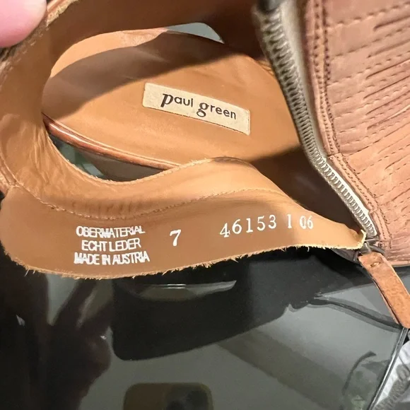 Paul Green Cayanne Peep Toe Leather Bootie Sandals - Picture 7 of 12